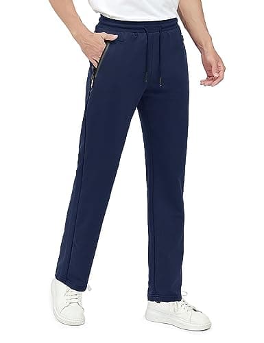 Image of cioiniei Jogging Bottoms Men Training Pants Gym Breathable Tracksuit Soft Drawstrings Mens Sweatpants Fitness Jogging Trousers Navy M