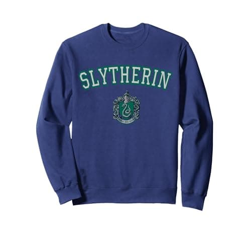 Image of Harry Potter Varsity Slytherin Crest Sweatshirt, Adult Unisex, Navy Blue, Small
