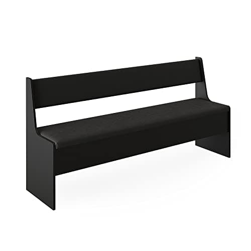 Image of Vicco Dining room corner bench Roman, Black, 41.5 x 166.6 cm, suitable for space-saving corner solutions in dining areas