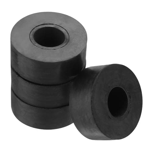 Image of PATIKIL Vibration Isolation Washer 1" OD 0.4" ID 0.4" Thick, 4 Pack Rubber Round Anti Mechanical Damping Feet Pads, Black