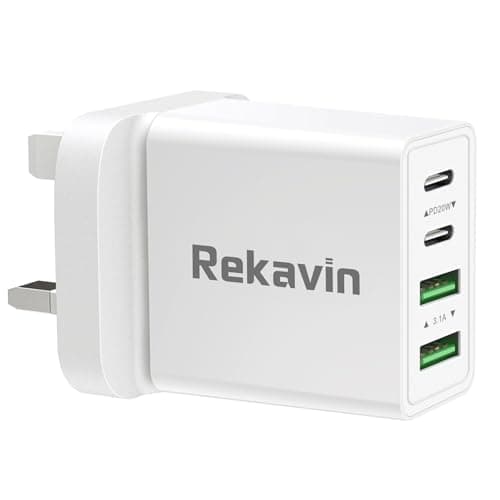 Image of USB Type C Plug UK,40W Multi Ctype Plug Fast Charger Dual USBC Power Adapter i Phone Apple C Plugs with Multiple Port Head Fast Charging for iPhone 17 16 15 14 13 12 11 Pro Max Plus,iPad,A16 Watch