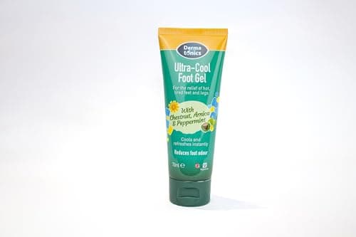 Image of Dermatonics Ultra Cool Foot Gel | For the Relief of Hot, Tired & Heavy Feet & Legs | Suitable for Diabetics & Vegetarians | With Chestnut, Arnica, Peppermint & Manuka Honey | 70ml