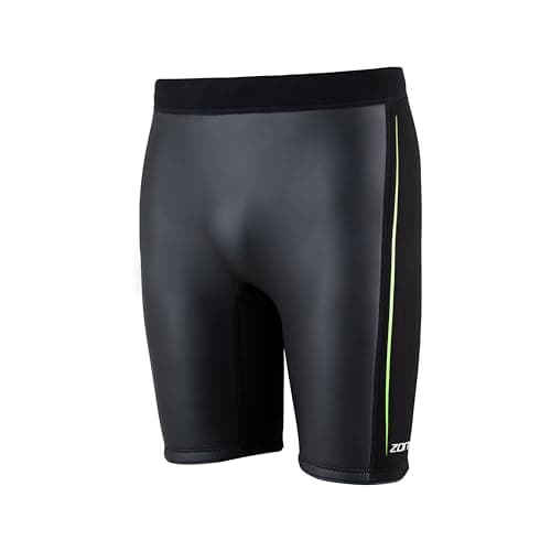 Image of ZONE3 Active Buoyancy Shorts, 3/2mm Neoprene Swim Pants for Swim Training, Unisex Black Swim Jammers Made with Smoothskin