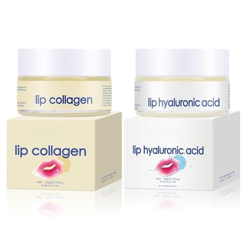 Image of Lip Plumper Booster - Collagen and Hyaluronic Acid Lips Balm Moisturizer Long-lasting Moisturizing Lip Mask Overnight & Sleeping Mask for Dry and Cracked Lips Wrinkle Repair and Plumping