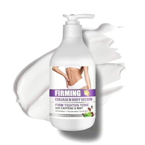Image of Collagen Cream Skin Firming Body Lotion, Body Lotion Firming & Hydrating for Women with Caffeine & Mint | Skin Tightening Cream Restore Skin Elasticity, 24H Hydration, For All Skin Types
