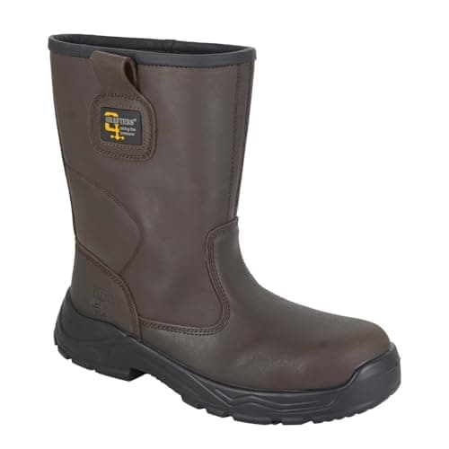 Image of Grafters M560B Mens Leather Rigger Safety Boots Brown