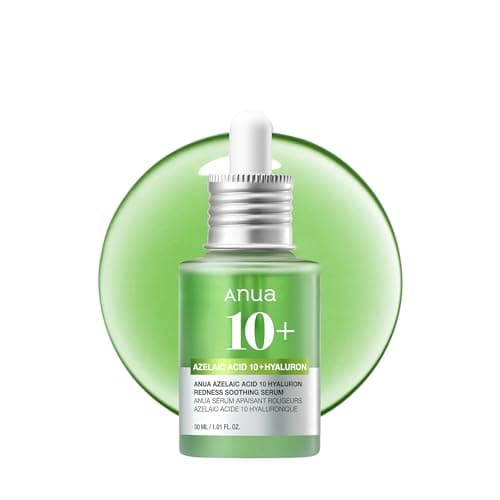 Image of Anua Azelaic Acid 10 Hyaluronic Redness Soothing Serum, Facial Serum for Sensitive Skin, Hyaluronic Acid, Niacinamide, Spot Care, Natural Colour, Vegan, Korean Skincare (30 ml / 1.01 fl oz.)