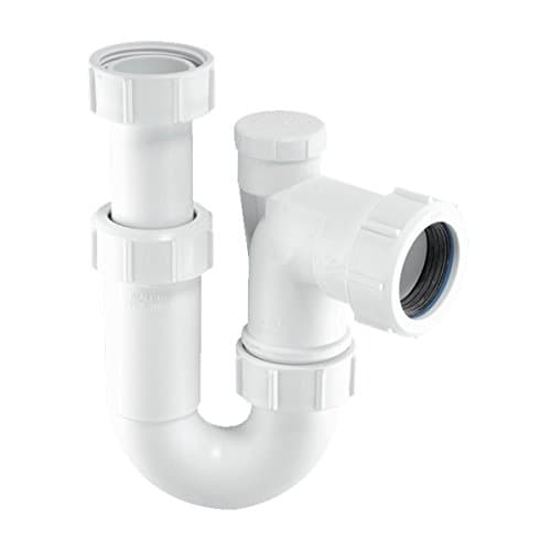 Image of McAlpine ASC10V 1.5-Inch Adjustable Inlet Tubular Swivel Anti-Syphon 'P' Trap - White