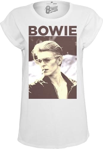 Image of Mister Tee Damen Ladies David Bowie T-Shirts, White, S