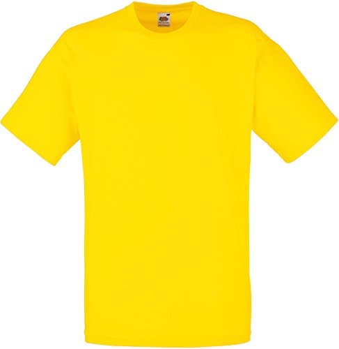 Image of Fruit of the Loom Men's Heavy T-Shirt, Yellow, Medium