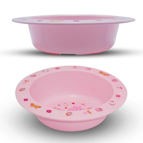 Image of Peppa Pig Baby Bowl for Dinner Snack Time| Microwave Safe BPA Free – Perfect for Baby's Mealtimes| 14cm Did Peppa Bowl Gift for Babies 6+M