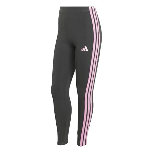 Image of adidas Women's Essentials 3-Stripes Cotton Leggings, Grey six/st Tropic Bloom, M