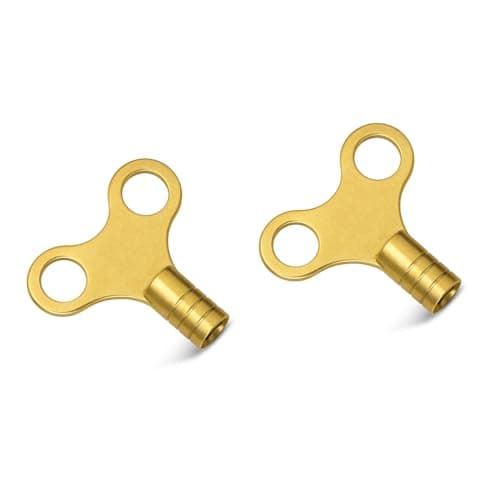 Image of Radiator Key Bleed Key UK | Universal Metal Radiator Keys Pack of 2 | Professional Brass and Square Radiator Bleed Key Set for Plumbers and Home Use
