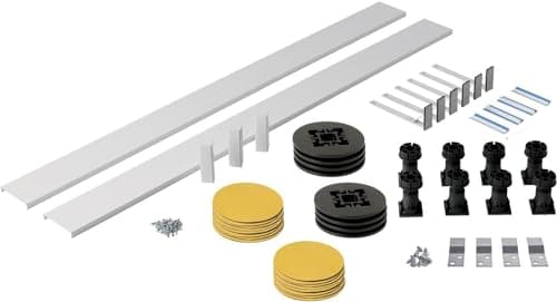 Image of BAYSTONE Shower Tray Panel Riser Kit Square/Rectangle Trays 1200mm Plinth Adjustable Feet