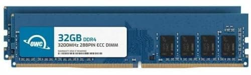 Image of OWC 64GB (2x32GB) DDR4 3200MHz PC4-25600 CL22 2RX8 ECC Unbuffered UDIMM 1.2V 288-pin Workstation Server Memory RAM