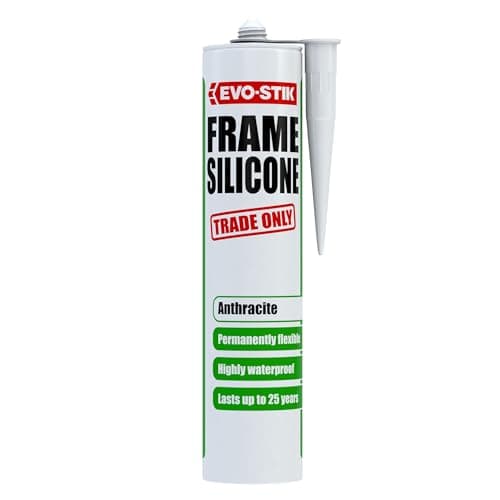 Image of EVO-STIK Frame Silicone Sealant Anthracite - 290ml - Ideal for Door and Window Frames - Highly Waterproof - Permanently Flexible - Lasts up to 25 Years