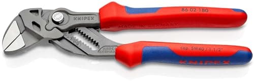 Image of KNIPEX Pliers Wrench Pliers and a Wrench in a Single Tool with Multi-Component Handles 180 mm, 86 02 180
