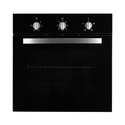 Image of SIA FSO59BL Built-in Single Electric Fan Oven and Grill, Multi-function With Timer, A Energy Rating, Black, 2 Years Parts & Labour Guarantee