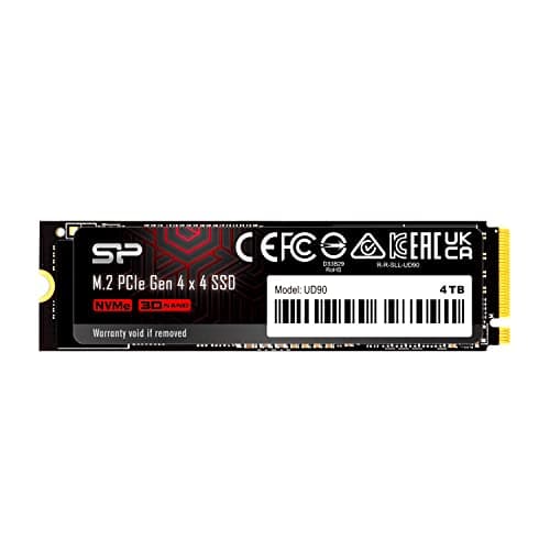 Image of Silicon Power 4TB UD90 NVMe 4.0 Gen4 PCIe M.2 SSD R/W up to 5,000/4,500 MB/s (SP04KGBP44UD9005)