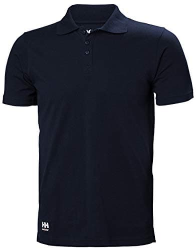 Image of Helly Hansen Workwear Men's Classic Polo – Breathable Cotton Work Shirt Navy