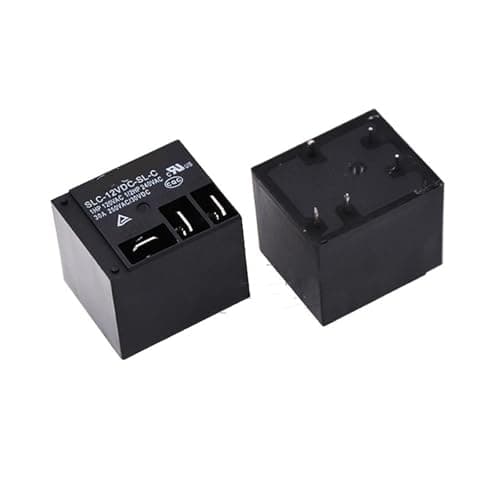 Image of VUQLDHAYZ 10PCS/lot Power relays SLC-12VDC-SL-C 12v 30A T91 HF2100 A Set of conversions 5PIN Black Electrical PCB Relay VUQLDHAYZ