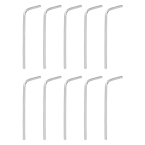 Image of sourcing map 10pcs Hex Key Wrench 1/20" 45# Carbon Steel L-Shape Hexagon SAE Wrenches Repairing Tool for Home DIY Bike Motorcycle Repair, Silver Tone
