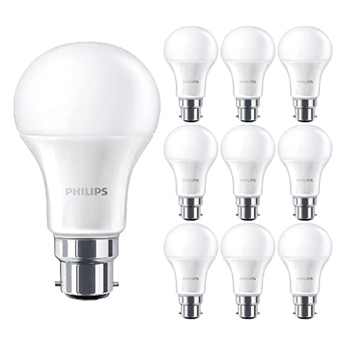 Image of Philips 10 Pack CorePro LED Frosted GLS A60 Lamp 11W (75W) B22 BC Large Bayonet Cap 2700k Warm White | 1055 Lumen | 15000 Hours | Car Air Freshener Included | 80+ CRI
