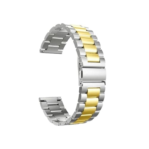 Image of LOKLNEYK 22mm Metal Stainless Steel Strap Fit For Xiaomi Watch S1 Pro / S1 Active(Silver gold)