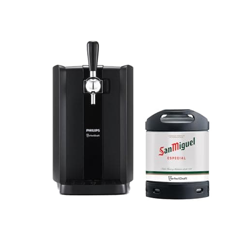 Image of PerfectDraft Black beer bundle with San Miguel 6L keg, Philips home dispenser.