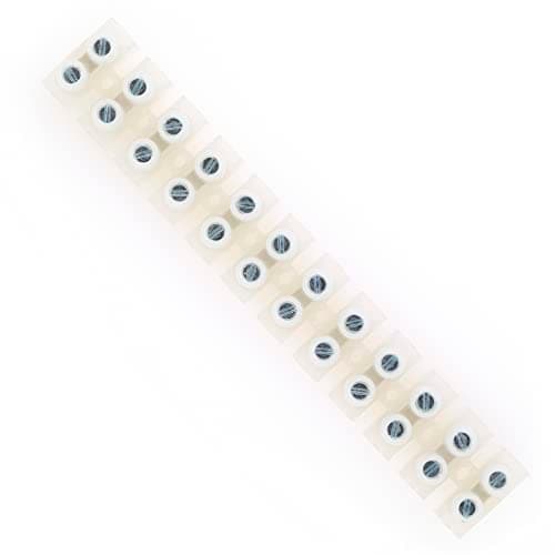 Image of 6A AMP Terminal Block 12 Way Connector Barrier Strip Chock Electrical Blocks Screw Connectors Strips for LED Strip Light Household Wire Connecting/Joining Cables | Dual Row 12 Piece Position Wire