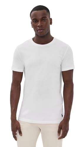 Image of POLO RALPH LAUREN Men's Classic Fit Cotton Crew Tee Big & Tall Undershirt, White/Cruise Navy, 3X (Pack of 3)