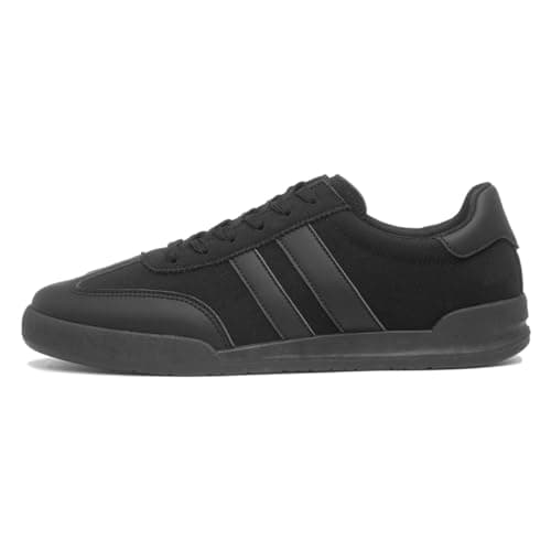 Image of XL Men's Black Lace Up Trainer - Size 12 UK - Black