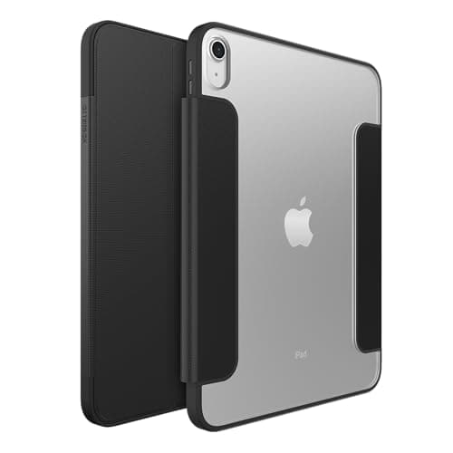 Image of OtterBox Symmetry Folio Case for iPad 10th gen 2022, iPad 11th gen 2025 (A16), Shockproof, Drop proof, Slim Protective Folio Case, Tested to Military Standard, Black, No Retail Packaging