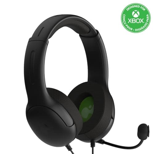 Image of PDP Gaming LVL40 Stereo Headset with Mic for Xbox One, Series X|S - PC, iPad, Mac, Laptop Compatible - Noise Cancelling Microphone, Lightweight, Soft Comfort On Ear Headphones, 3.5 mm Jack - Black