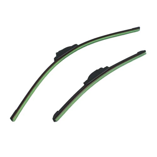 Image of GENTERUN wipers blades Universal Windshield Wiper Blades,Compatible With Car, Double Layer Rubber Frameless Bracketless Design 14" To 26" Front Replacement(2 I L Arm,18in (450mm))