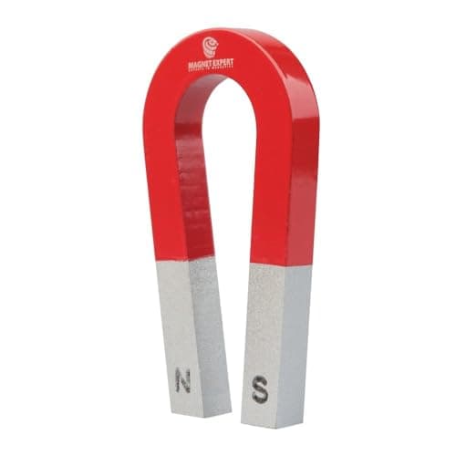 Image of Traditional Alnico Horseshoe Magnet for Science, Education, Experiments, Students, and Teachers - 1kg Pull - 75mm x 39mm x 8mm - Pack of 10