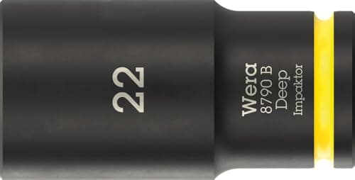 Image of Wera 8790 B Impaktor Deep Socket with 3/8" Drive, 22 mm 05005562001