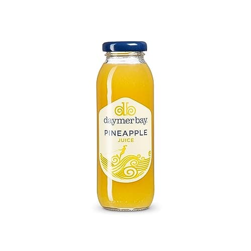 Image of Daymer Bay - Pineapple Juice, Refreshingly Fruity, Natural Ingredients, Not from Concentrate, Vegan, Gluten Free, 100% British Recyclable Packaging 24 x 250ml Glass Bottles