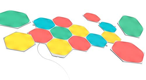 Image of Nanoleaf Shapes Hexagon Starter Kit, 15 LED Smart Light Panels - Dimmable & Modular Wi-Fi Wall Mood Lights, Works with Alexa Google Assistant Apple Homekit, for House Room Decor or Desk