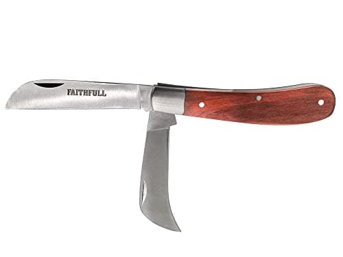 Image of Faithfull FAICOUKNIFE Countryman Grafting, Budding & Pruning Knife, brown
