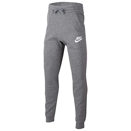 Image of NIKE Unisex Kids Club Fleece Jogger Pants, Carbon Heather/Cool Grey/White, Small