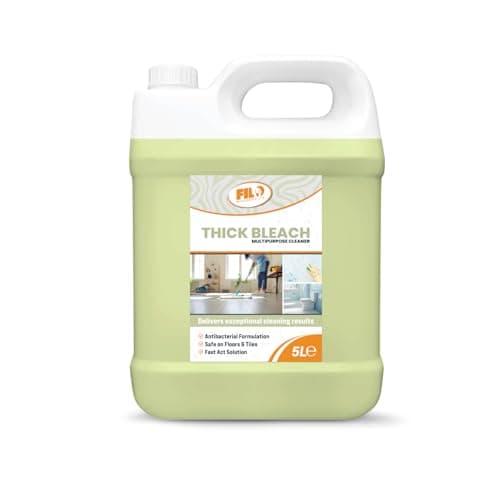 Image of Filo Thick Bleach 5L - Industrial Strength Concentrated Formula for Toilets, Drains & Floors - Hospital Grade Multi-Surface Cleaner & Heavy Duty Sanitising Fluid