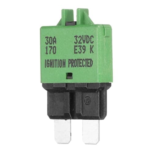 Image of DMiotech Manual Mini Reset Fuse, 32V DC 30A ATC/ATO Auto Circuit Breaker Reset Fuses Low Profile Blade Fuses for Car Truck SUV Marine Boat Motorcycle, Green