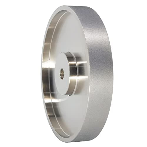 Image of AHRYLXY 6" CBN Grinding Wheel, 1" Wide x 1/2" Arbor, Grit 600, for Sharpening High Speed Steel Tools, Diamond Grinding Wheel