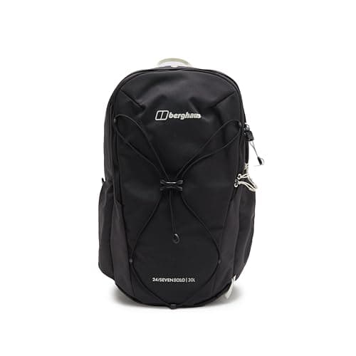 Image of Berghaus 24/7 Solo Rucksack, 30L Capacity, Polyester, Flow Technology Ventilated Back System, Laptop Sleeve, Walking Pole Holders, 52 x 27 x 26cm (Black)