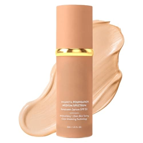 Image of Colour Changing Foundation For Mature Skin, Biomimic Foundation 4 In 1 with SPF 50,Waterproof Hydrating Medium Spectrum Concealer to Cover Fine Lines,Long Lasting Natural Finish Makeup for Women