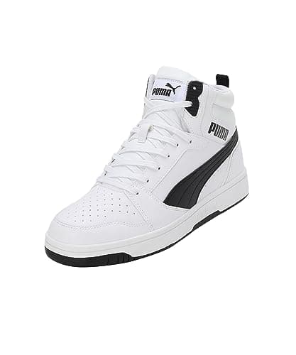 Image of Puma Unisex Adults Rebound V6 Sneakers, Puma White-Puma Black, 9 UK