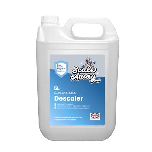 Image of Blue Shield Hygiene Scale Away Descaler – Powerful Acid-Based Limescale Remover – Concentrated Formula for Heavy-Duty Kitchen Equipment – Restores Shine & Performance, 5L