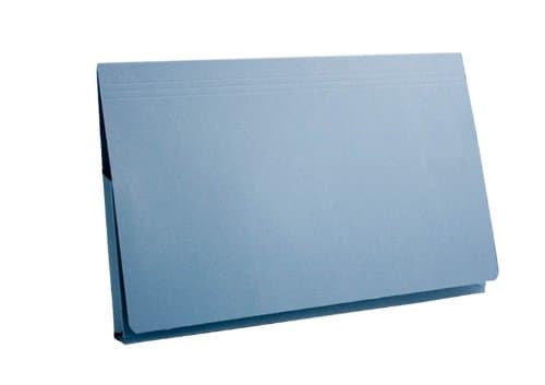 Image of Exacompta Guildhall Full Flap Pocket Wallet, 315gsm, Foolscap - Blue, Pack of 50