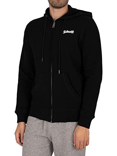 Image of Schott NYC Men's Swzip Sweatshirt Not Applicable, Black (Black Black), Small